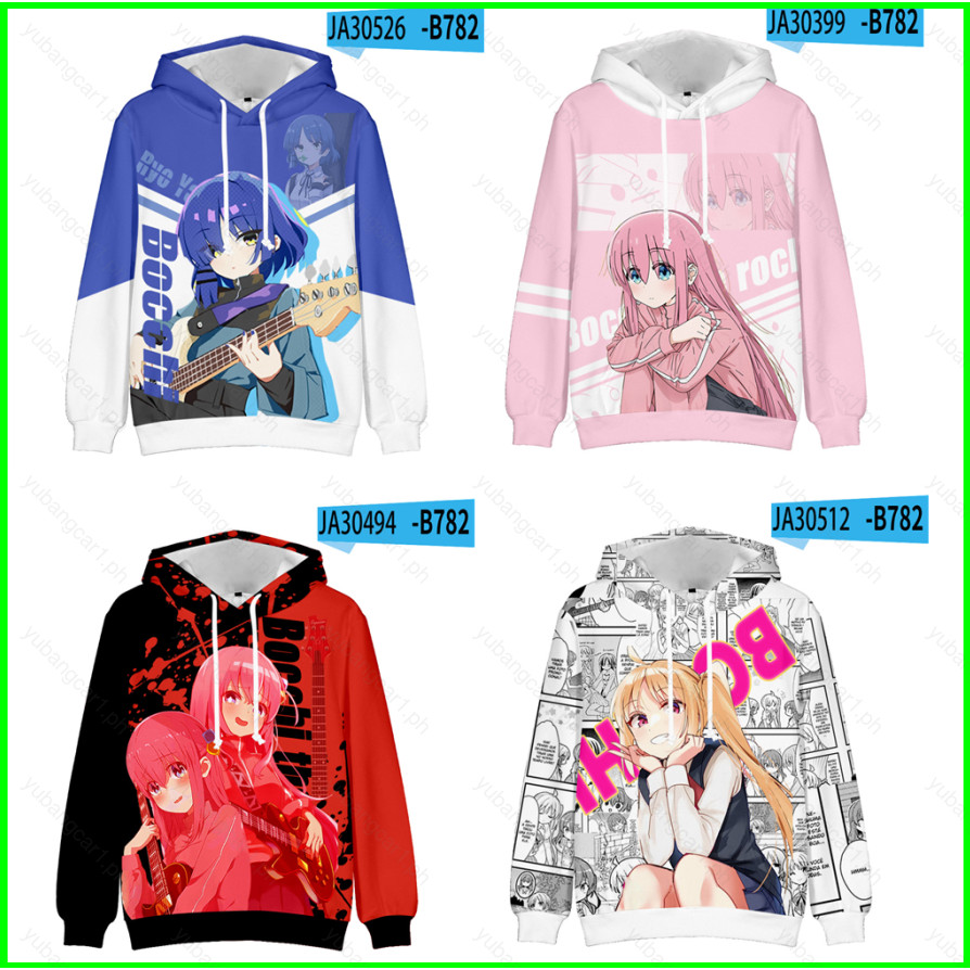 Áo Khoác Bocchi The Rock Anime, Thiết kế Thời Trang Unisex với Họa Tiết 3D