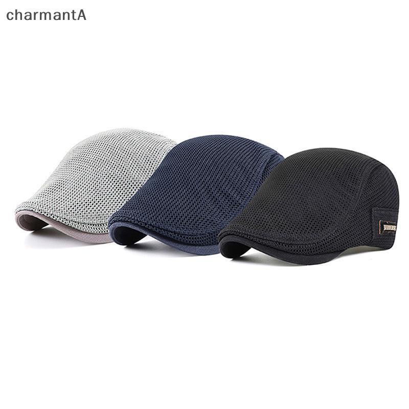 CharmantA Cabbie Flat Cap Lưới thoáng khí Newsboy Beret Ivy Cap VN