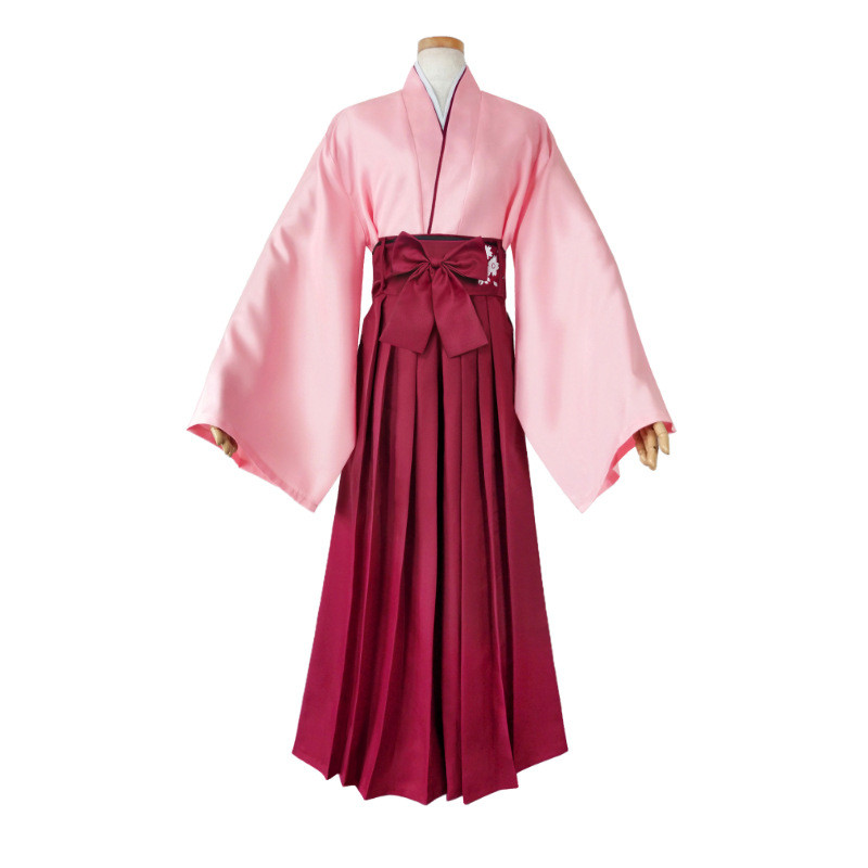 Fate/Grand Order - Trang Phục Hóa Trang Okita Souji với Thiết Kế Hoa Sakura Màu Hồng dạng Kimono