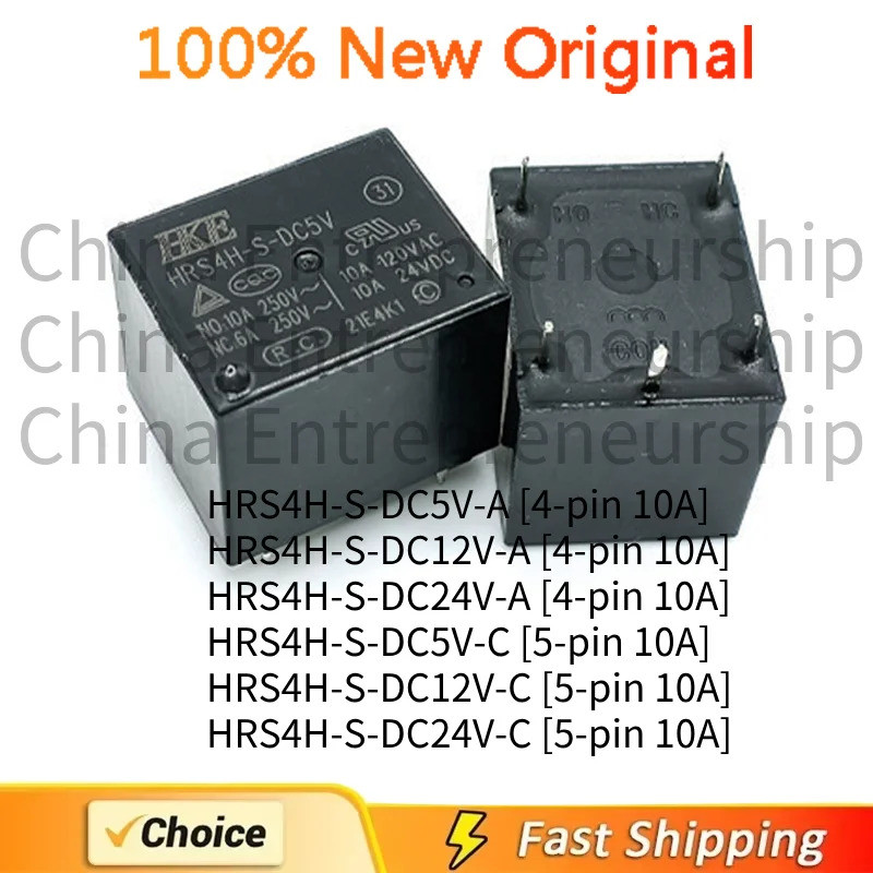 5 CÁI HRC4H-S-DC5V-A DC12V-A DC24V-A [4P10A] HRS4H-S-DC5V-C DC12V-C DC24V-C [5P10A] 100% Chất Lượng 