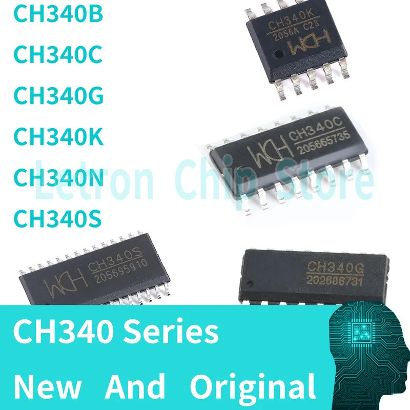 5 CHIẾC CH340C / CH340B / CH340N / CH340K / CH340G / CH340E Chip CH340 Chip USB SMD SOP16 SOP8
