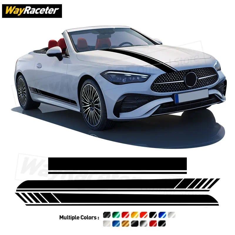 3 Phiên Bản 1 AMG Sọc Miếng Dán Sợi Carbon Vinyl Decal Cho Xe Mercedes Benz C236 Coupe A236 Cabrio C