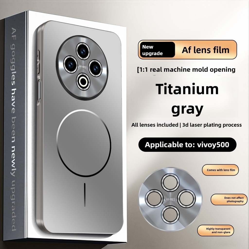 Dành Cho Vivo Y500 Y500 Pro Ốp Lưng Kim Loại Mờ Bảo Vệ Mặt Sau Dành Cho Vivo Y500 Pro Vỏ Điện Thoại 