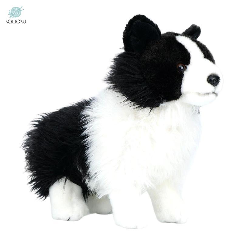 Border Collie Thú Nhồi Bông Cuddly, Đồ Chơi Mềm Đáng Yêu Đứng Cho Bé Trai Và