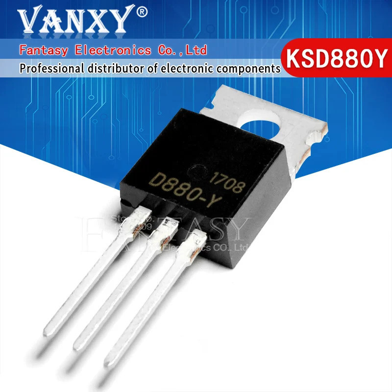 10 chiếc KSD880 TO-220 D880 KSD880-Y KSD880Y NPN bóng bán dẫn 3A 60V Transistor mới nguyên bản