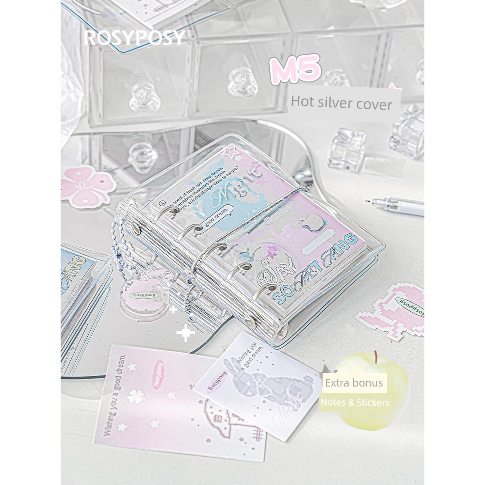 RosyPosy Soft Set m5 Sổ tay rời Sổ tay Sổ tay Sổ tay Máy tính xách tay có giá trị cao Nhật ký Cô gái