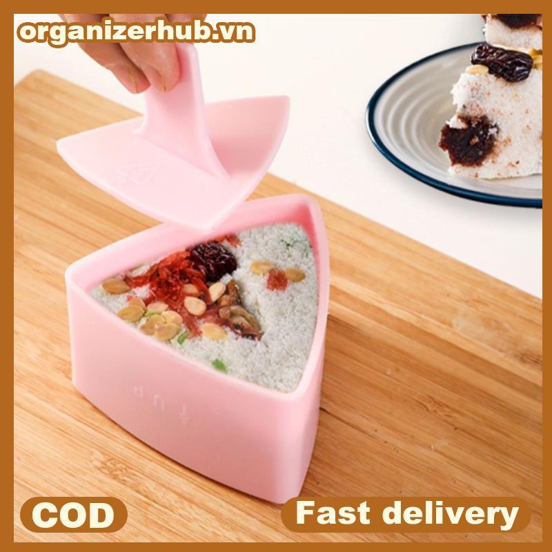 ORHUB Khuôn Sushi Onigiri Rice Food Press Khuôn Làm Sushi Hình Tam Giác Bộ Sushi.