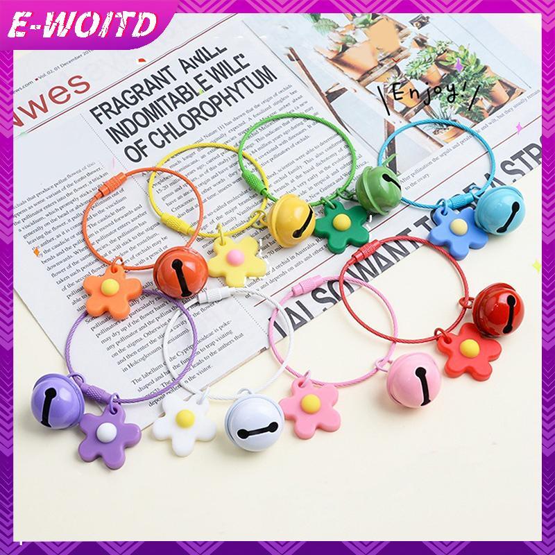 E-WOITD Hoa Nhỏ Móc Khóa Dễ Thương Màu Macaron Bé Gái Túi Phụ Kiện Lnternet Người Nổi Tiếng Mặt Dây 