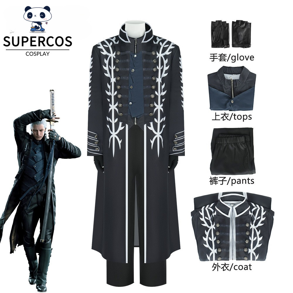 Bộ trang phục cosplay Devil May Cry 5 Vergil dành cho Halloween sân khấu