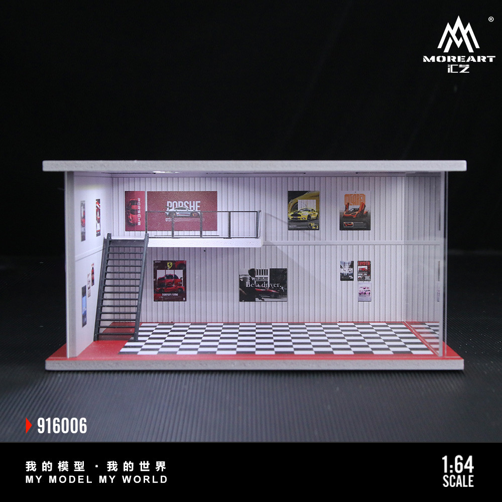 [ORDER] Mô hình diorama MOREART 1:64 Auto Repair Shop E-style-Lighting Version Scene MO916006