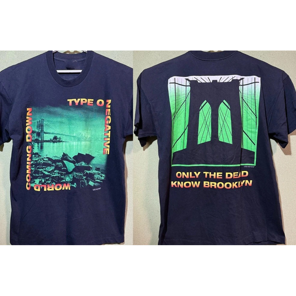 Áo thun 100% Cotton Side Negative 1999 World Fall Navy Blue