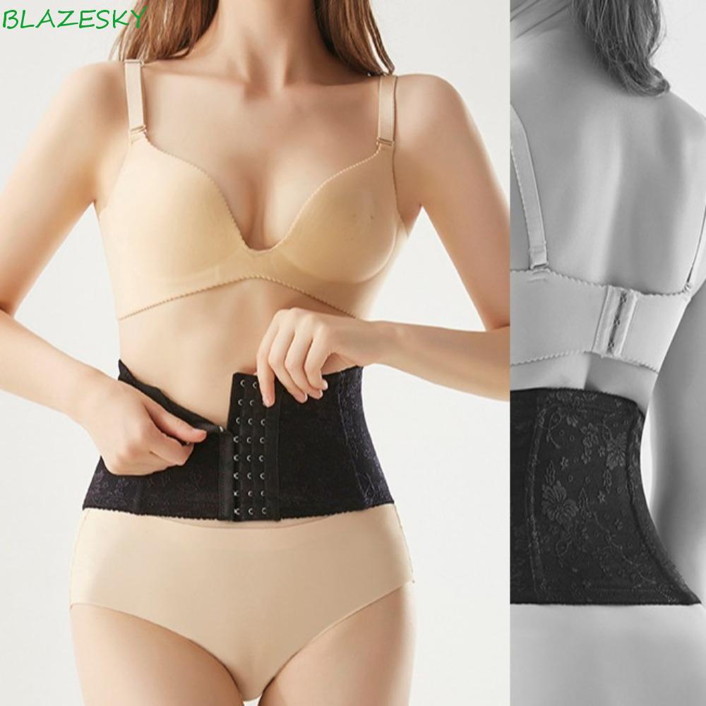 BLAZESKY Tummy Control Shapewear - Corset Postpartum Waist Trainer, Flower Lace Fashionable Weight L