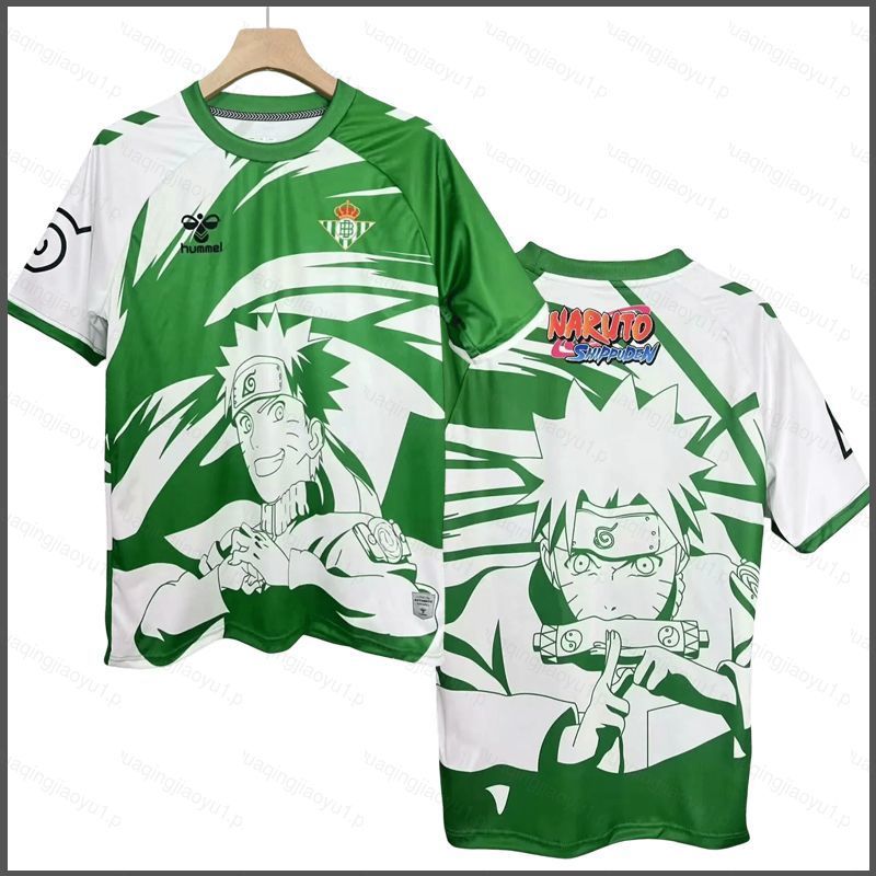 Áo bóng đá Real Betis phiên bản đặc biệt Uzumaki Naruto, phù hợp người lớn và trẻ em