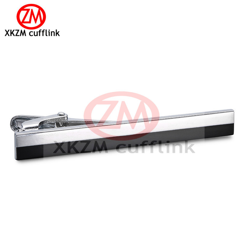 Spot Goods#Direct Sales Fashion Classic Brand Tie Clip Two-tone Flat Tie Clip Premium Copper Materia