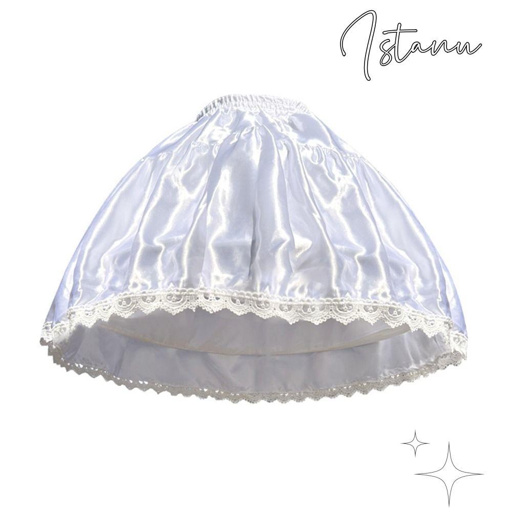 Underskirt Crinoline Trắng Phong Cách Gothic, Thoáng Mát Cho Outfit JK Cosplay