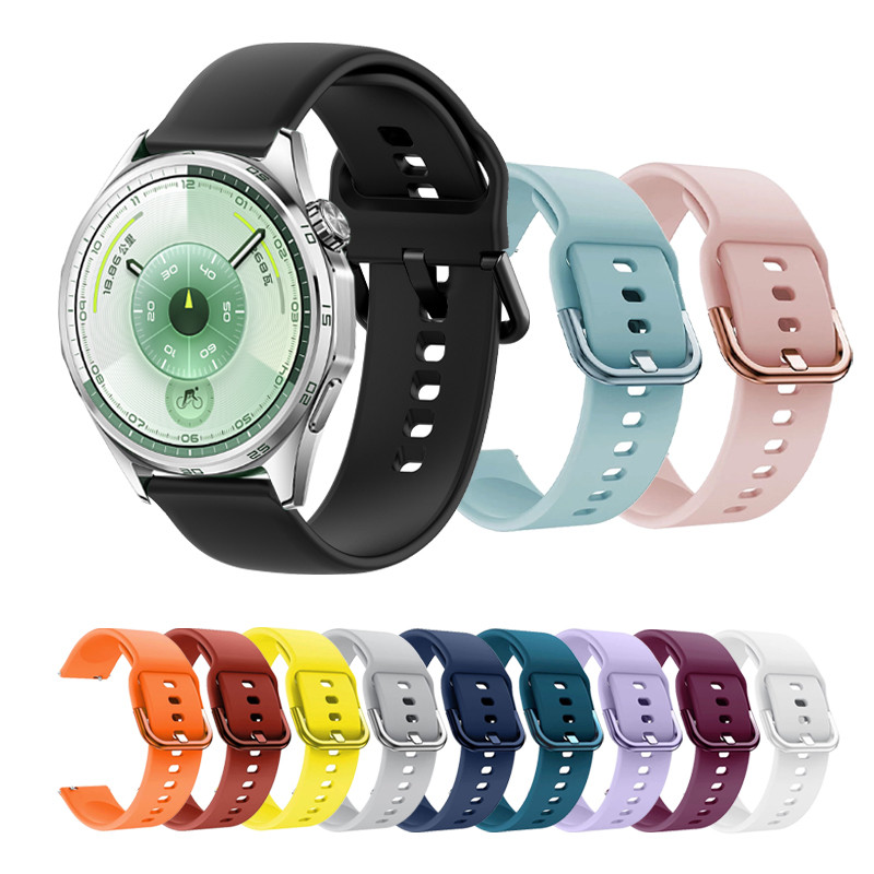 Dây đeo silicon khóa màu cho Huawei Watch GT5 GT4 46mm GT5 pro GT3 Pro 46mm Watch 4 Pro