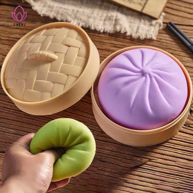 [CHENJ] Đồ chơi Squishy bánh bao khổng lồ Giảm lo âu Đồ chơi Fidget Mô phỏng Thực phẩm Hấp Bun Nhồi bông mềm Bóp đàn áp Đồ chơi bột [MỚI]
