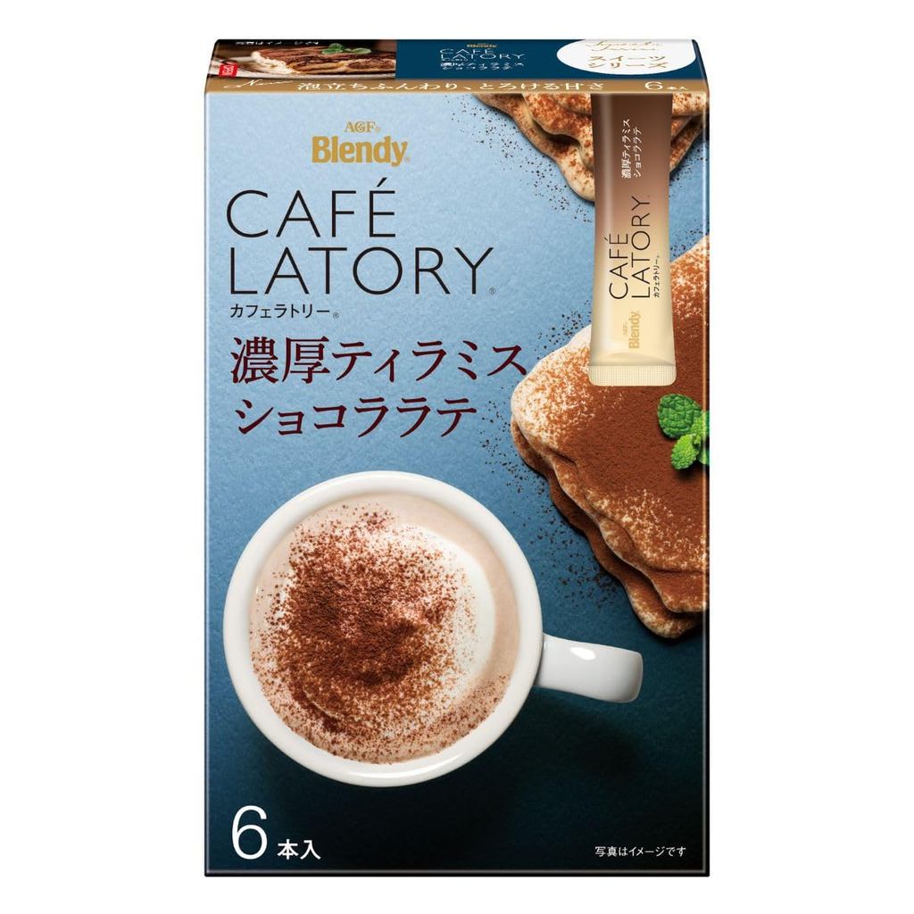 Trực tiếp từ NHẬT BẢN AGF Blendy Cafe Latte Stick Rich Tiramisu Chocolate Latte 6 miếng Stick Coffee