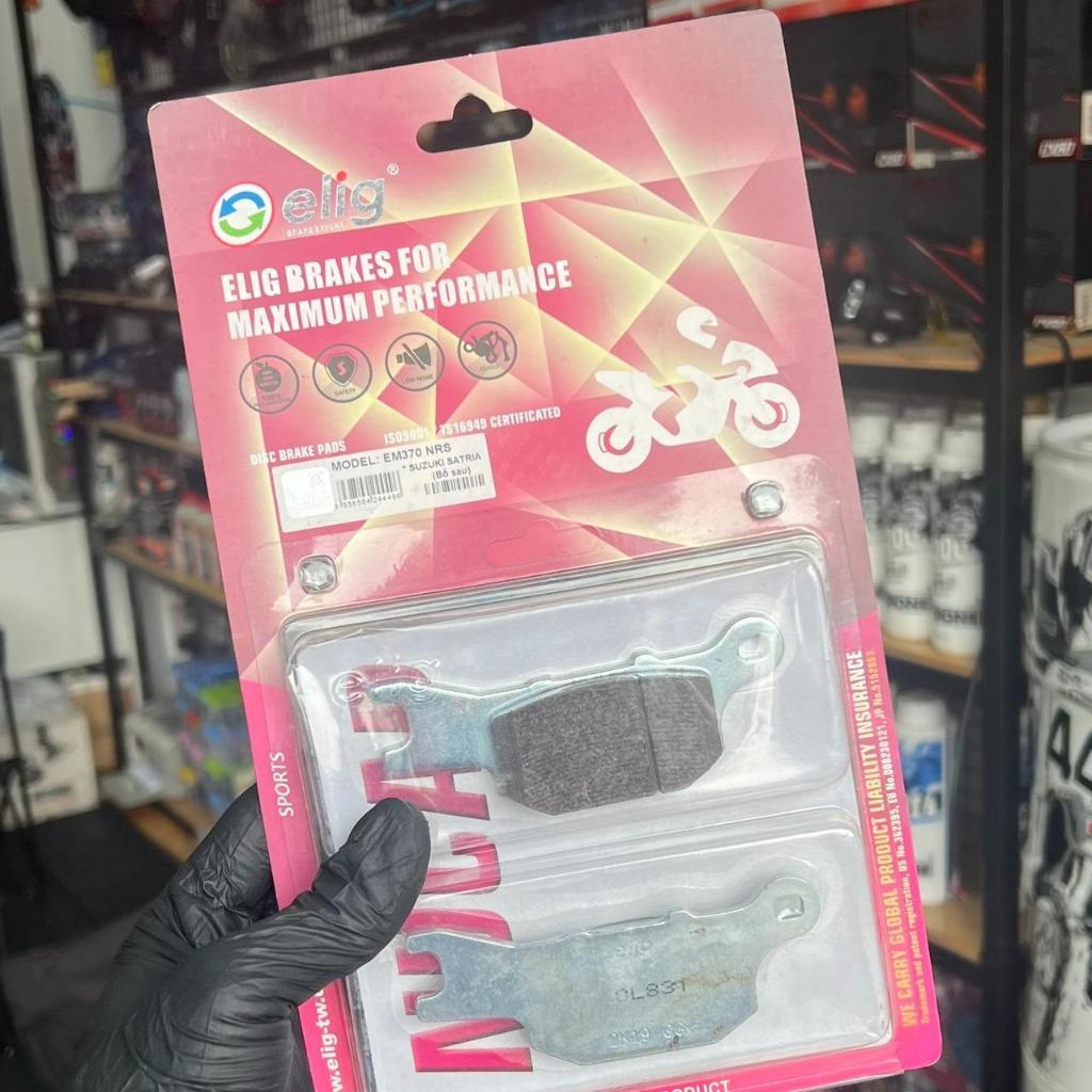 [MTVV] Bố thắng dĩa, má phanh dĩa ELIG EM370 NUCAP SPORT Dùng cho Satria 150 FI (Sau), Raider 150 FI
