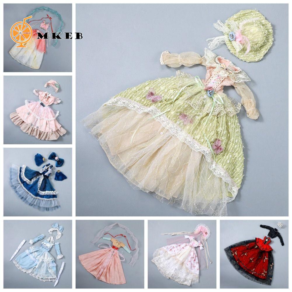 MKEB 1 / 3 Quần áo búp bê BJD, Váy treo công chúa cổ điển tinh tế 60cm, Váy bé gái Đồ chơi DIY Lolit