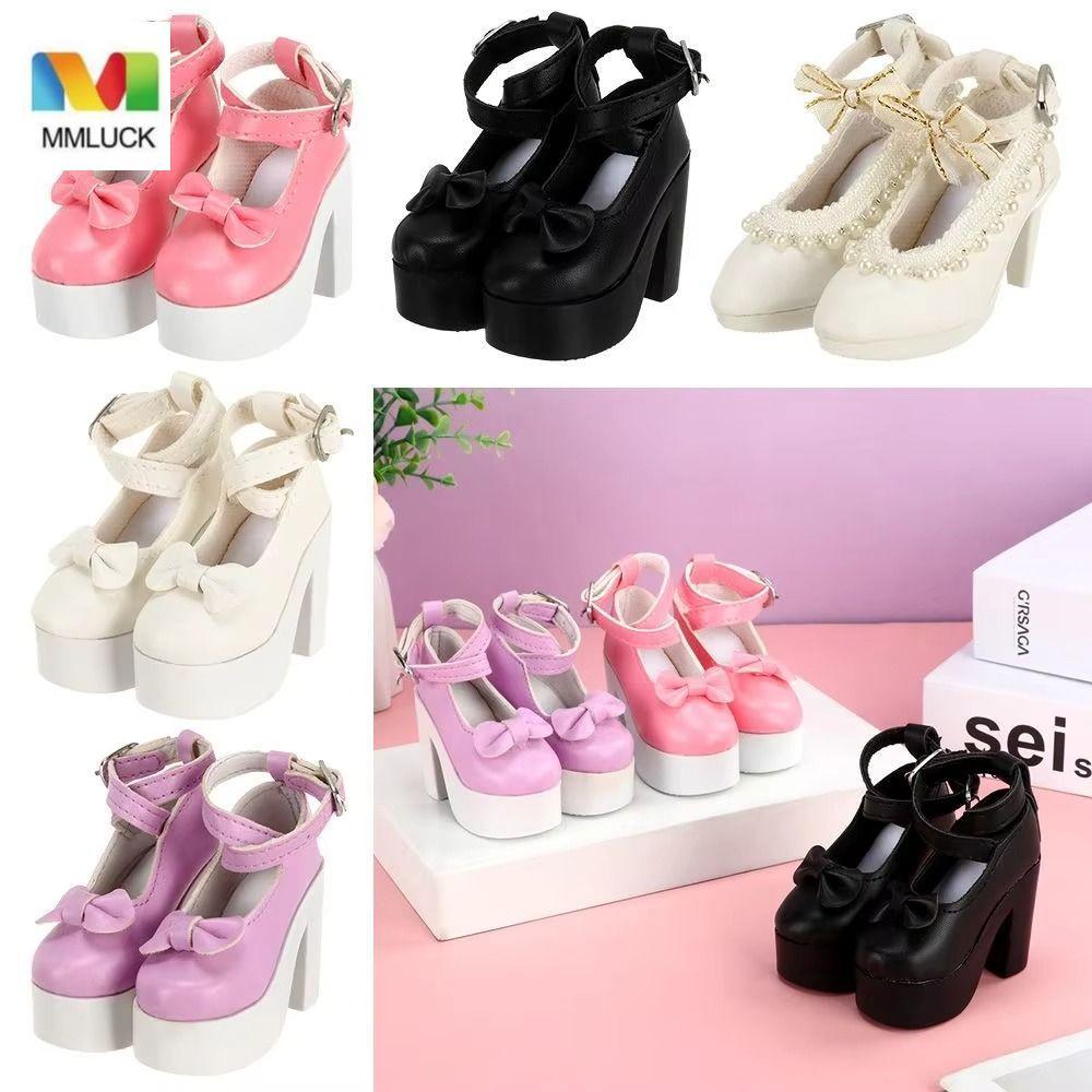 MMLUCK Giày cao gót MMLUCK Doll, Giày búp bê công chúa Bowknot PU 60cm, Giày Bjd Giày nhân quả Mặc t
