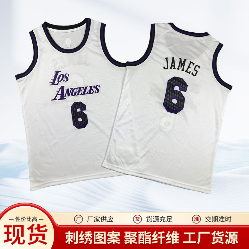 Áo bong cổ LeBron James Lakers size trẻ em