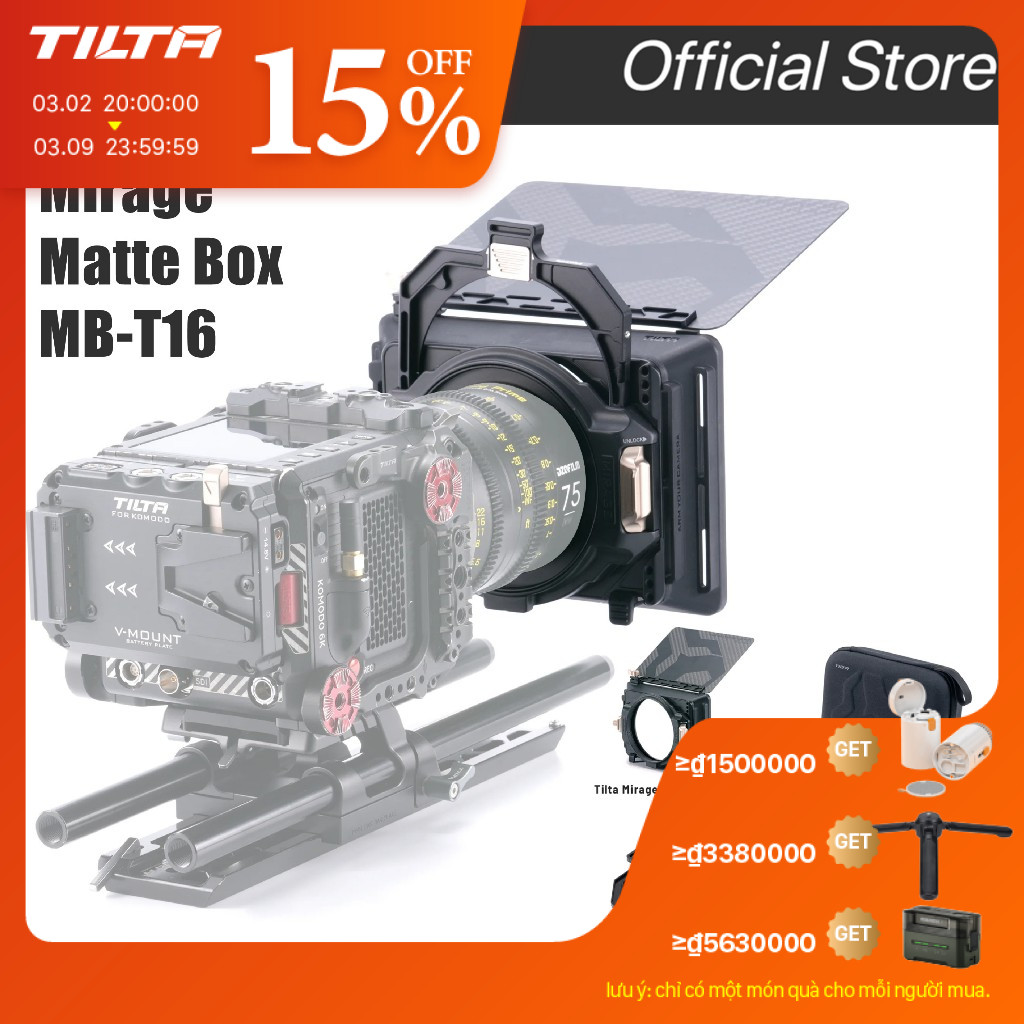 TILTA Mirage Matte Box Bộ lọc có động cơ VND Bộ lọc ND thay đổi 95mm Bộ lọc tròn mới 67 / 72 / 77 / 