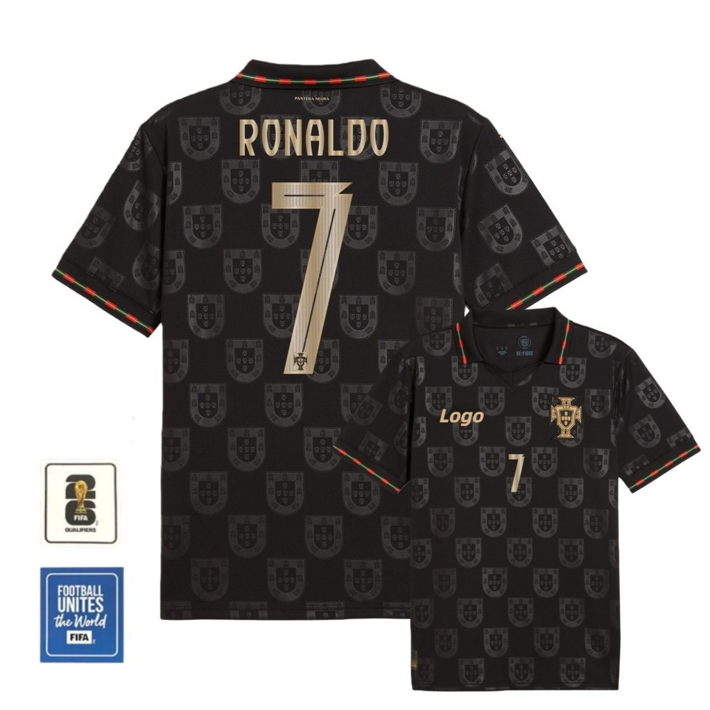 Áo thun nam phong cách bóng đá Bồ Đào Nha 2025/26, số 7 Ronaldo