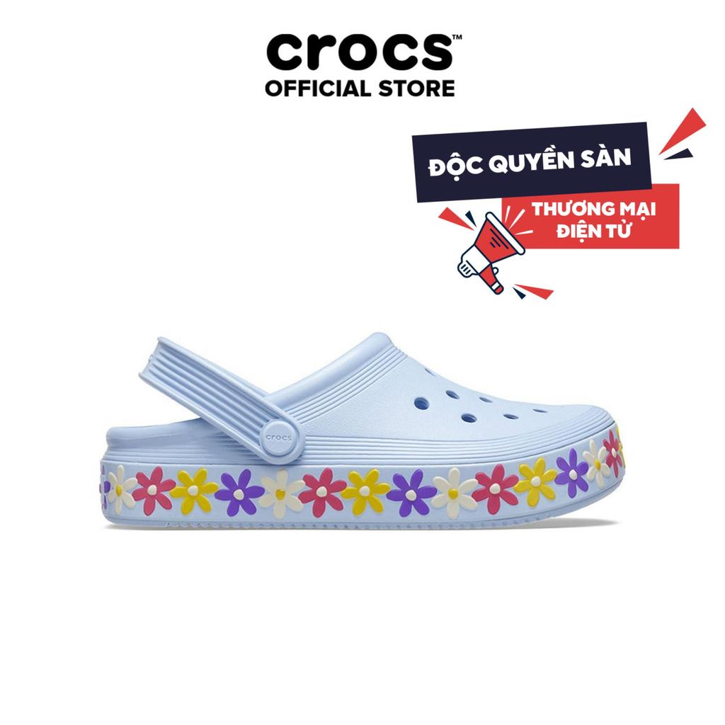 [SẢN PHẨM ĐỘC QUYỀN SÀN TMĐT]Giày Clog Trẻ Em Crocs Toddler Off Court Daisy - Blue Calcite - 209067-