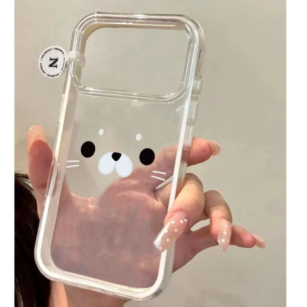 Seal Emoji cho iPhone 1716 3 trong 1 trường hợp 151413promax mềm trường hợp 1211 trong suốt