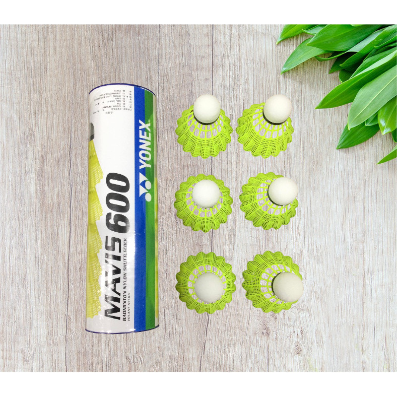 YONEX MAVIS 500/600/2000 - Bộ 6 Shuttlecock Nylon Chất Lượng Cao