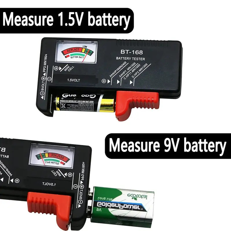 1 / 2 Máy Kiểm Tra Pin BT-168, Máy Kiểm Tra Pin Đa Năng, Máy Kiểm Tra Pin Cho Pin Gia Đình, Thích Hợ