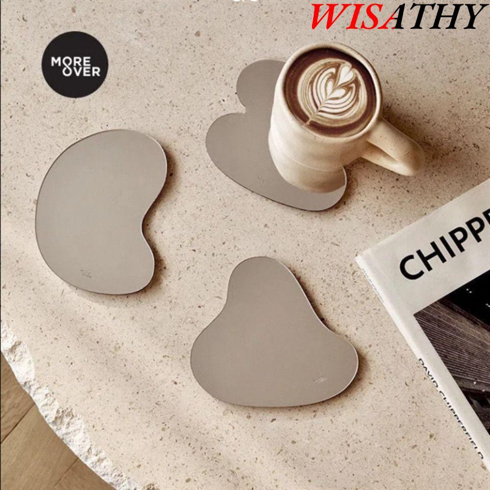 WISHY Acrylic Coaster, Tấm Cốc Bạc Tối Giản, Khay Đựng Đồ Hiện Đại Trang Trí Chụp Ảnh