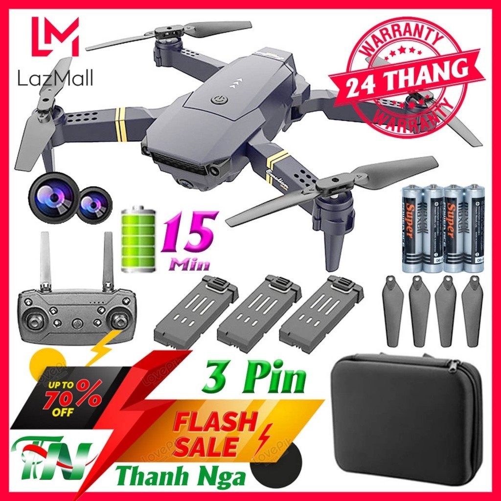 Flycam Drone E58 Pro Max Máy Bay Camera 4K Hot 2022 Điều Khiển Từ Xa 4 Cánh Chất Hơn Flycam Mini E88