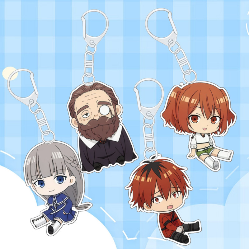 6Cm Anime Q Version Sitting Acrylic Keychain for Frieren: Beyond Journey's End Fern Stark Odette Hei