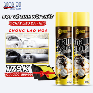 Bọt Vệ Sinh Nội Thất Ô Tô da, nhựa, nỉ - Sạch Sâu, Đa Năng, An Toàn