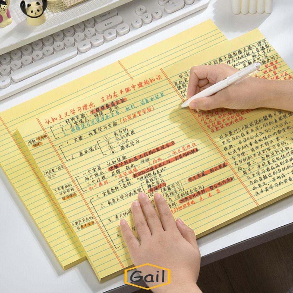GAIL 50 tờ A3 Notebook, Giấy dự thảo lập kế hoạch tư duy có thể xé được, Học sinh dày Viết A3 Memo P