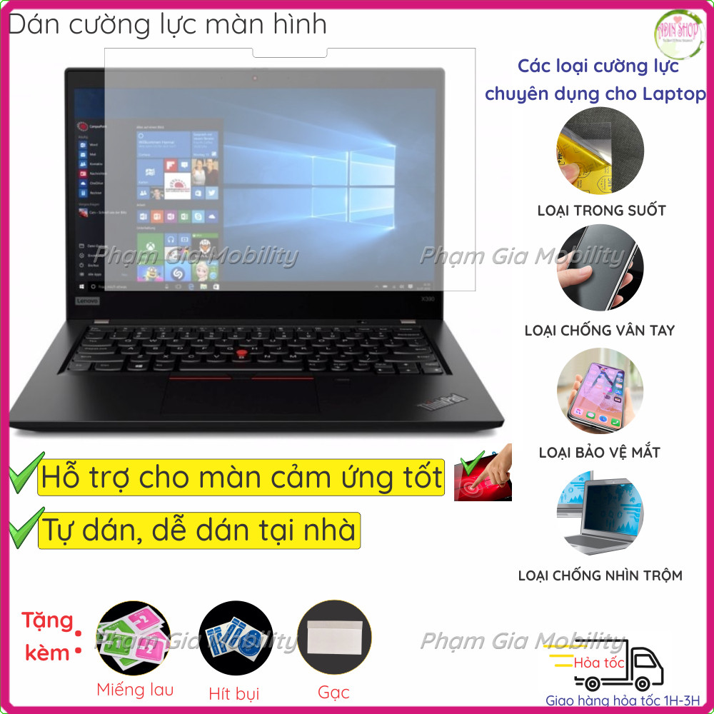Dán màn hình cường lực cho Thinkpad X13 X12 Yoga gen 1 2 3 4 Detachable X270 X390 X13S L380 L390 Yog