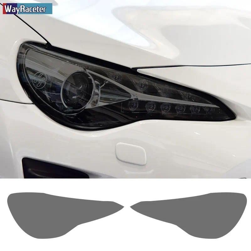 2 Chiếc Xe Đèn Pha Bảo Vệ Phim Trước Ánh Sáng Trong Suốt Khói Đen TPU Miếng Dán Cho Xe Toyota 86 201