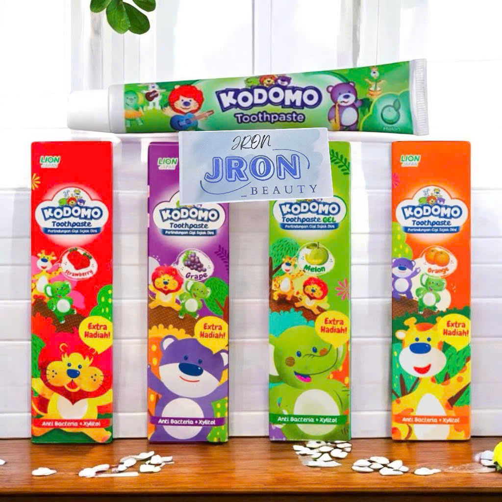 [Tem Phụ Lốc] Kem Đánh Răng Trẻ Em Kodomo, Kem Đánh Răng Cho Bé Nuốt Được Chính Hãng Trọng Lượng 45g