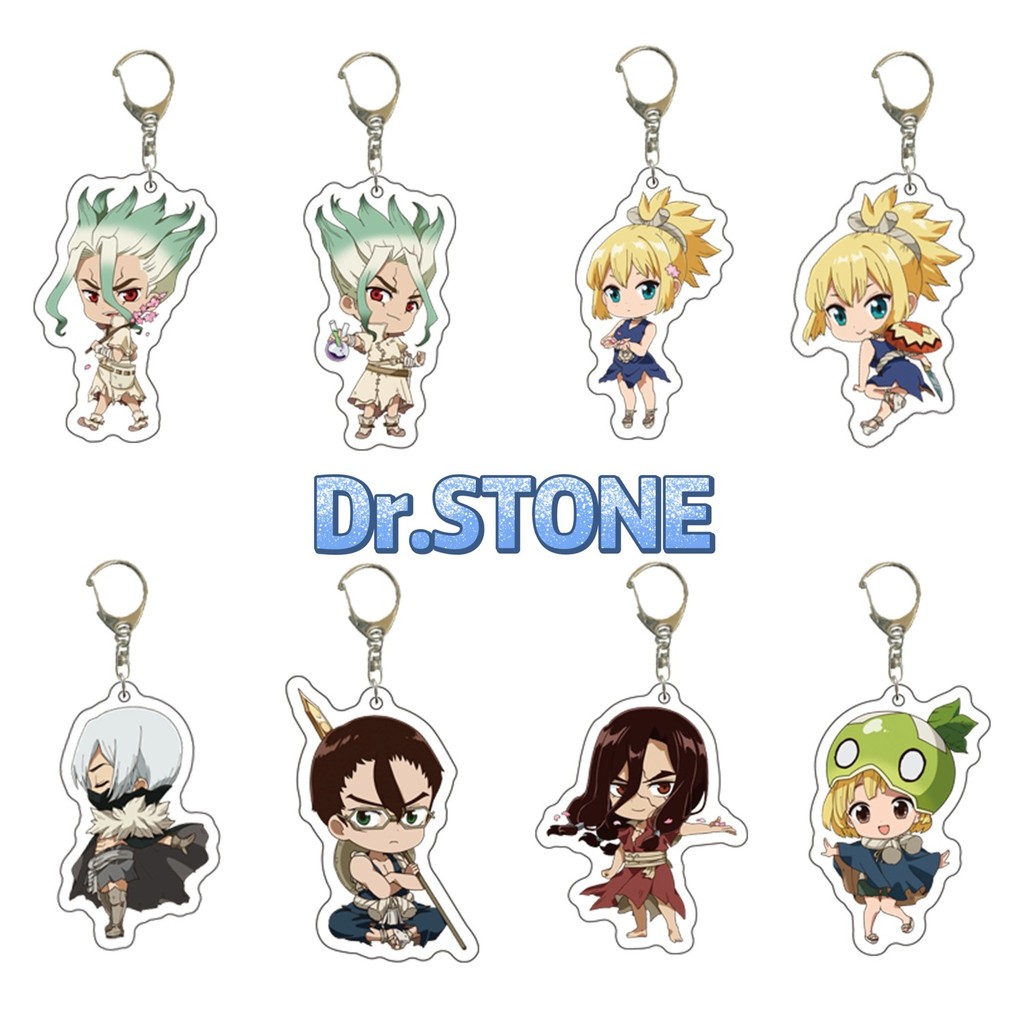 Móc khóa Anime Dr.STONE Senku Ishigami Acrylic mica 5cm chibi trang trí cặp sách balo phụ kiện quà t