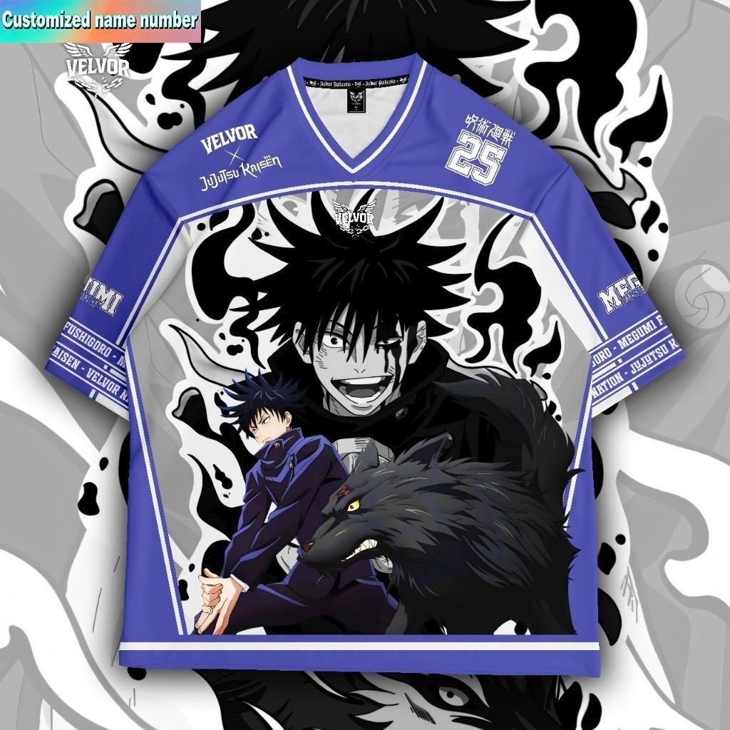 Áo đấu trẻ em ANIME OVERSIZE CAO CẤP JUJUUTSU KAISEN 25 SERIES SỐ JERSEY FULL Jersey