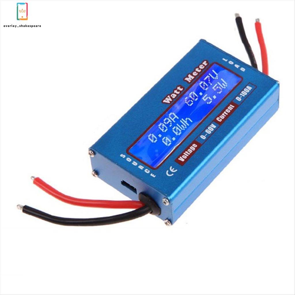 DC 60V 100A WATT Meter Bộ phân tích công suất Máy phân tích gió năng lượng mặt trời LCD Máy đo dòng 
