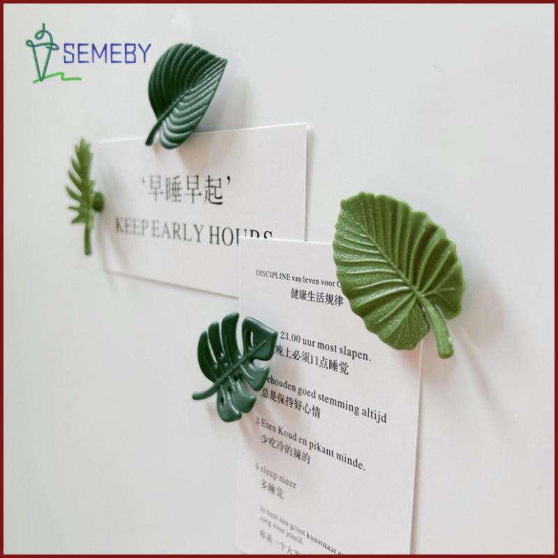 [SEMEBY] 4 Nam Châm Tủ Lạnh ABS Mini Tủ Lạnh Tủ Lạnh Cố Định Chống Thấm Nước Nam Châm Tủ Lạnh Lá Nhi