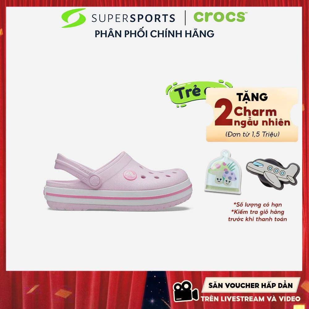 Giày Clog Trẻ Em Crocs Crocband - Hồng - 207005-6GD ADS04 LS100