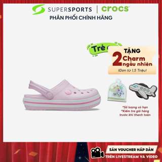 Giày Clog Trẻ Em Crocs Crocband - Hồng - 207005-6GD ADS04 LS100