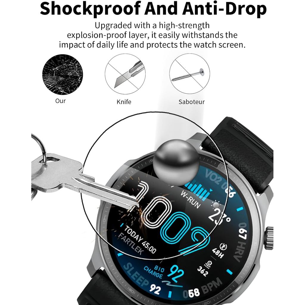 HD Kính Cường Lực Cho Huami Amazfit Balance 2 Kính Bảo Vệ Màn Hình Bảo Vệ Cho Amazfit Balance 2 Phim