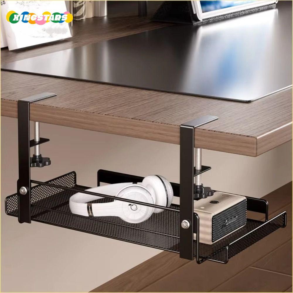 XINGSTARS Cable Organizers, Kệ lưu trữ Khay quản lý cáp để bàn bằng thép, Thời trang dưới bàn Không 