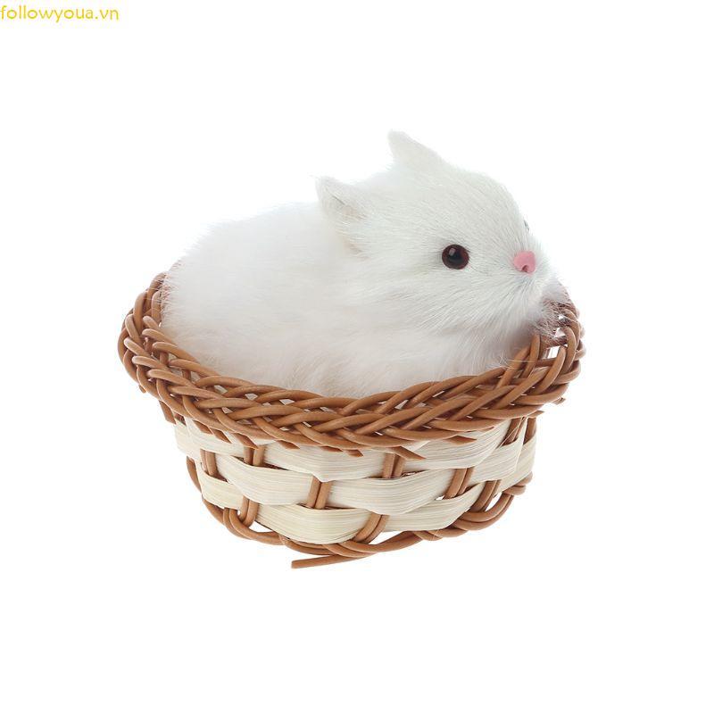 Fol Thỏ Thỏ Trong Giỏ Lông Thú Đồ Chơi Sang Trọng Thủ Công Sưu Tập Cho Trẻ Em Trẻ Em