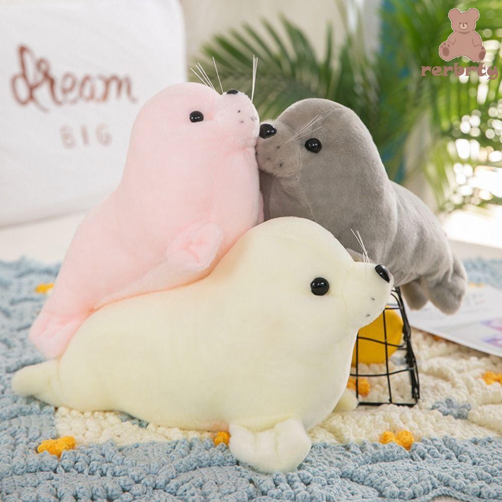 RERBRTY Seal Búp bê sang trọng, Gối động vật Fluffy Seal Đồ chơi nhồi bông sang trọng, Lông ấm cúng 